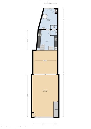 Plattegrond - Hoogstraat 51, 3131 BL Vlaardingen - begane grond.jpg